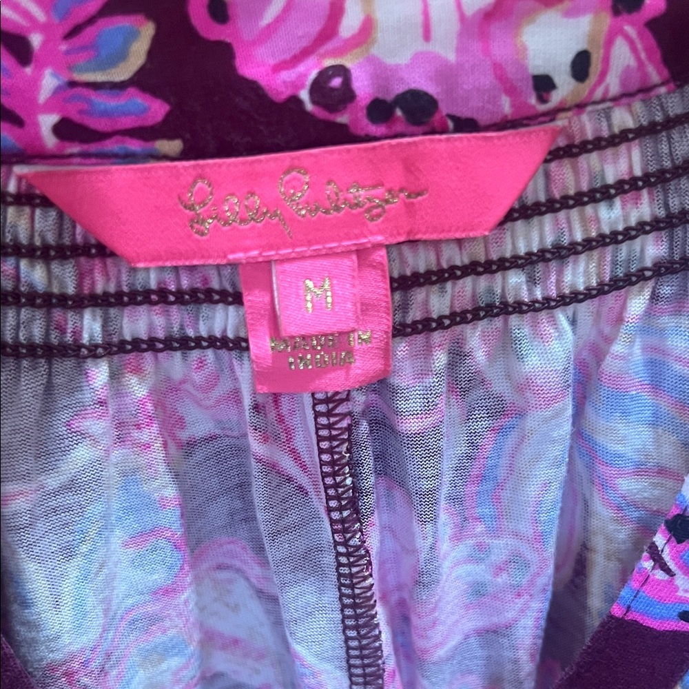 Lilly Pulitzer Purple and Pink Long Sleeve Dress - Picture 2 of 3